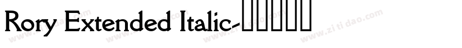 Rory Extended Italic字体转换